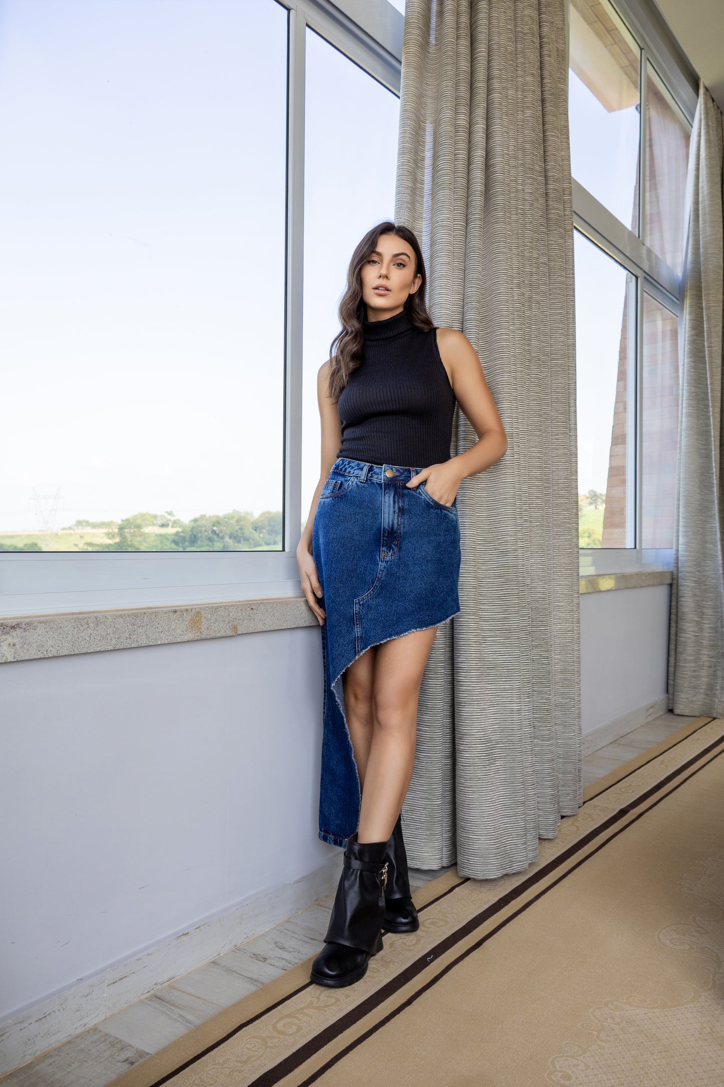Saia jeans assimétrica (cópia)