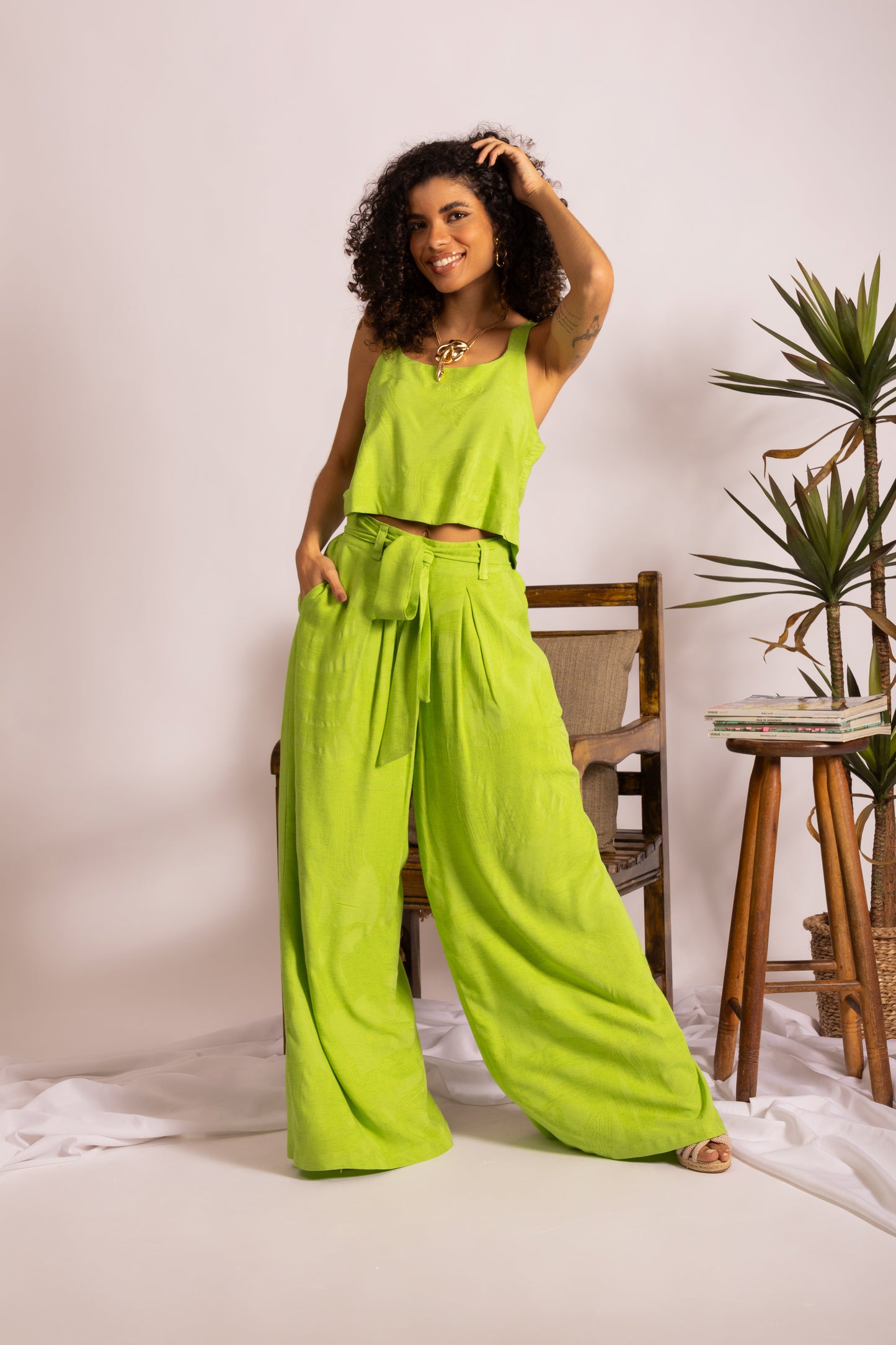 Conjunto regata e pantalona