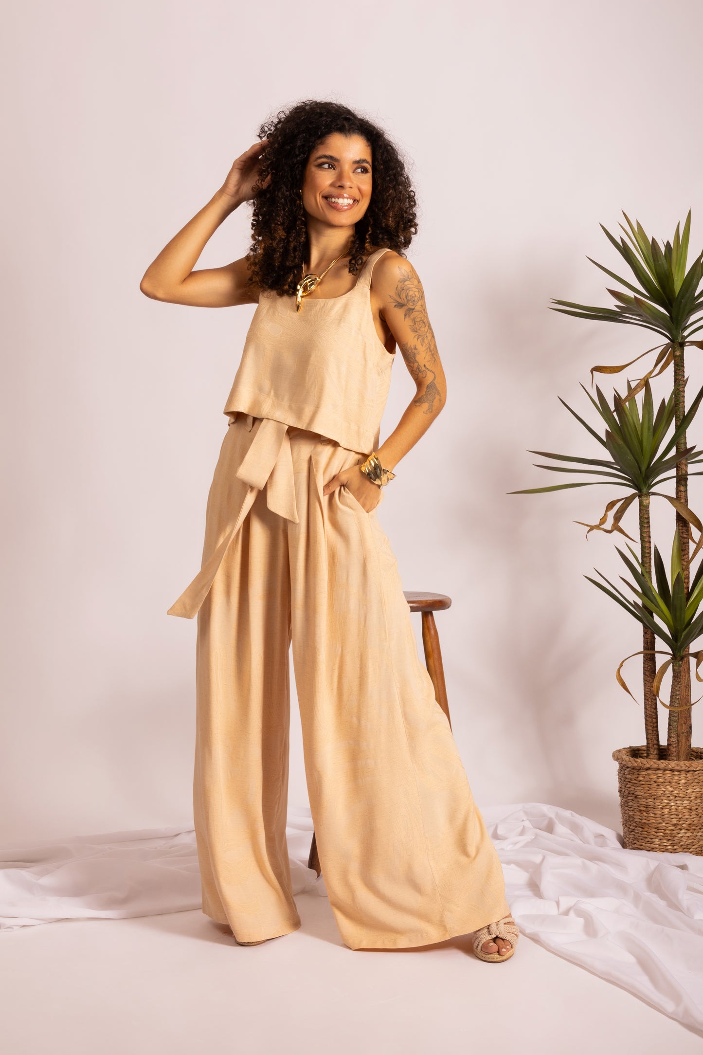 Conjunto regata e pantalona
