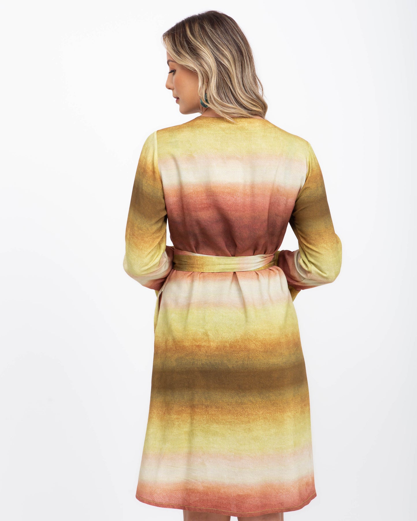 Vestido de mangas longas com estampa Mars