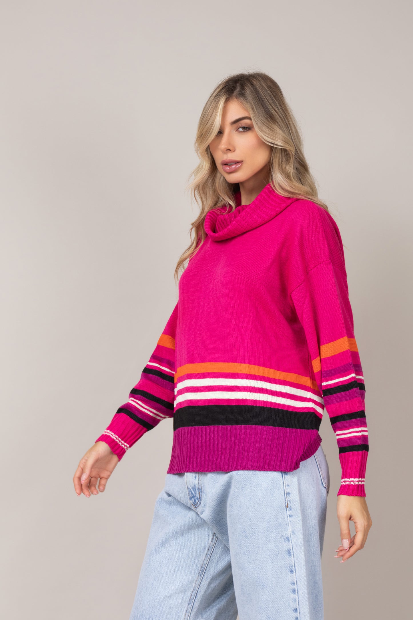 Tricot barra listrada