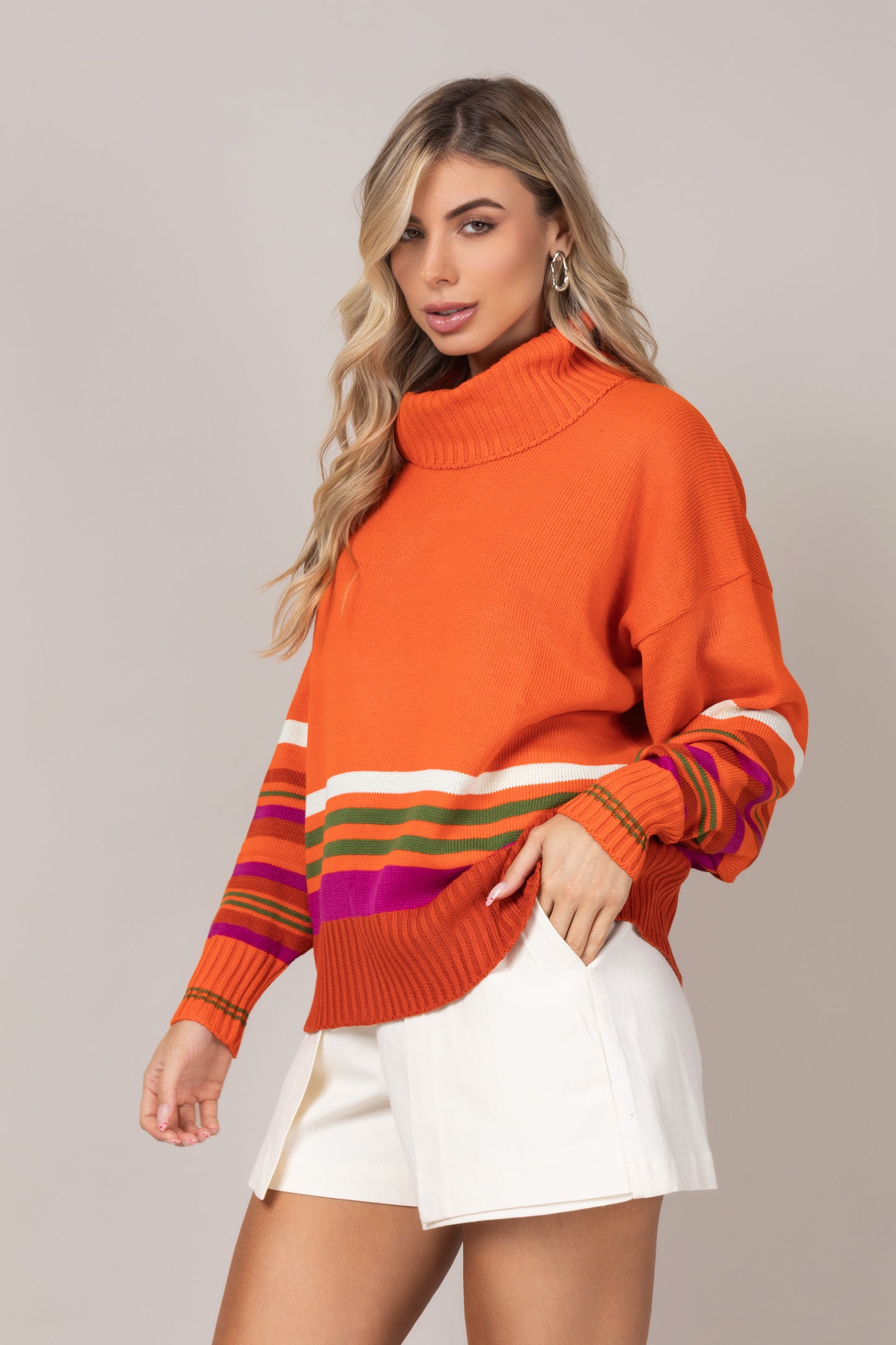 Tricot barra listrada