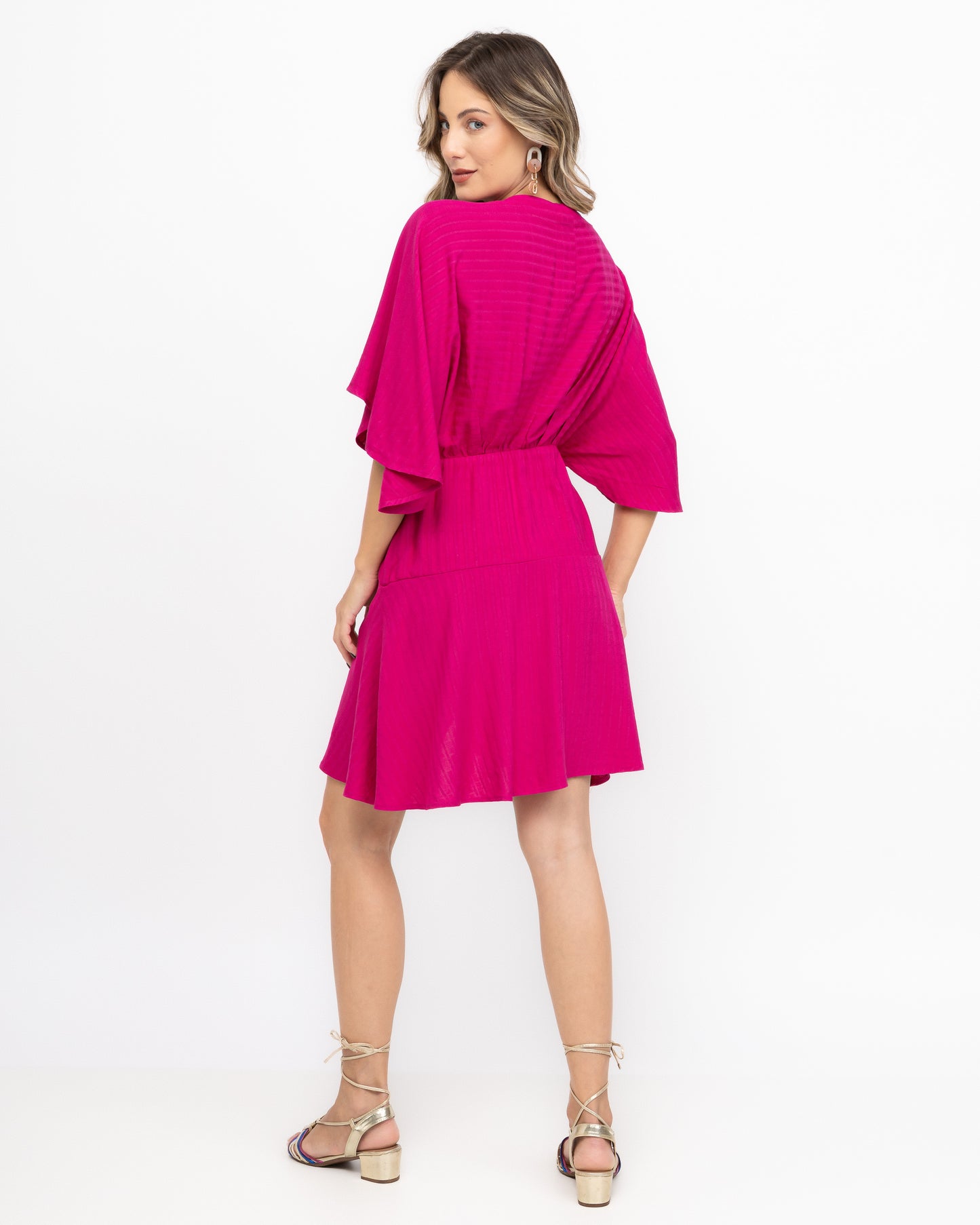 Vestido curto transpassado