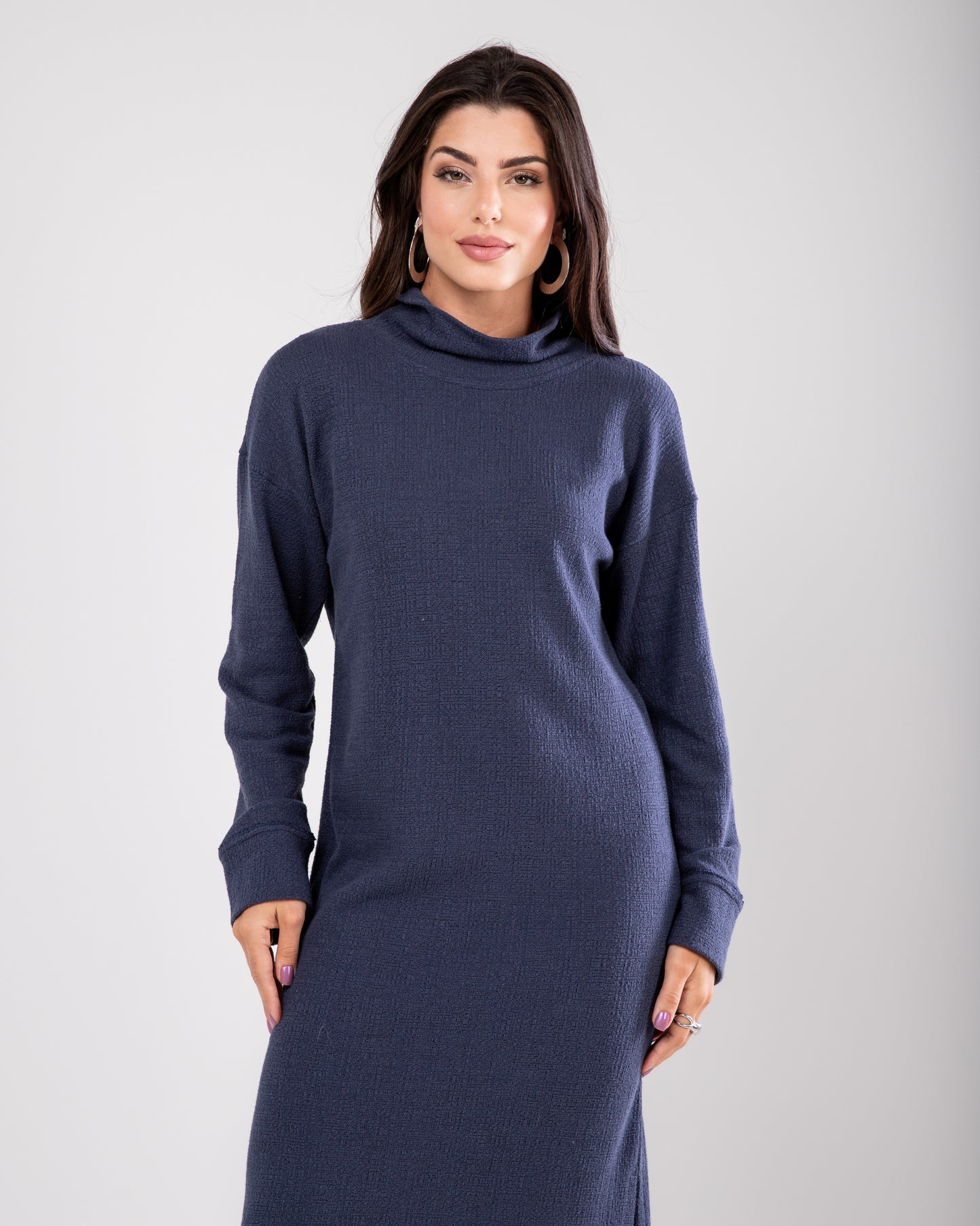Vestido de tricô boucle