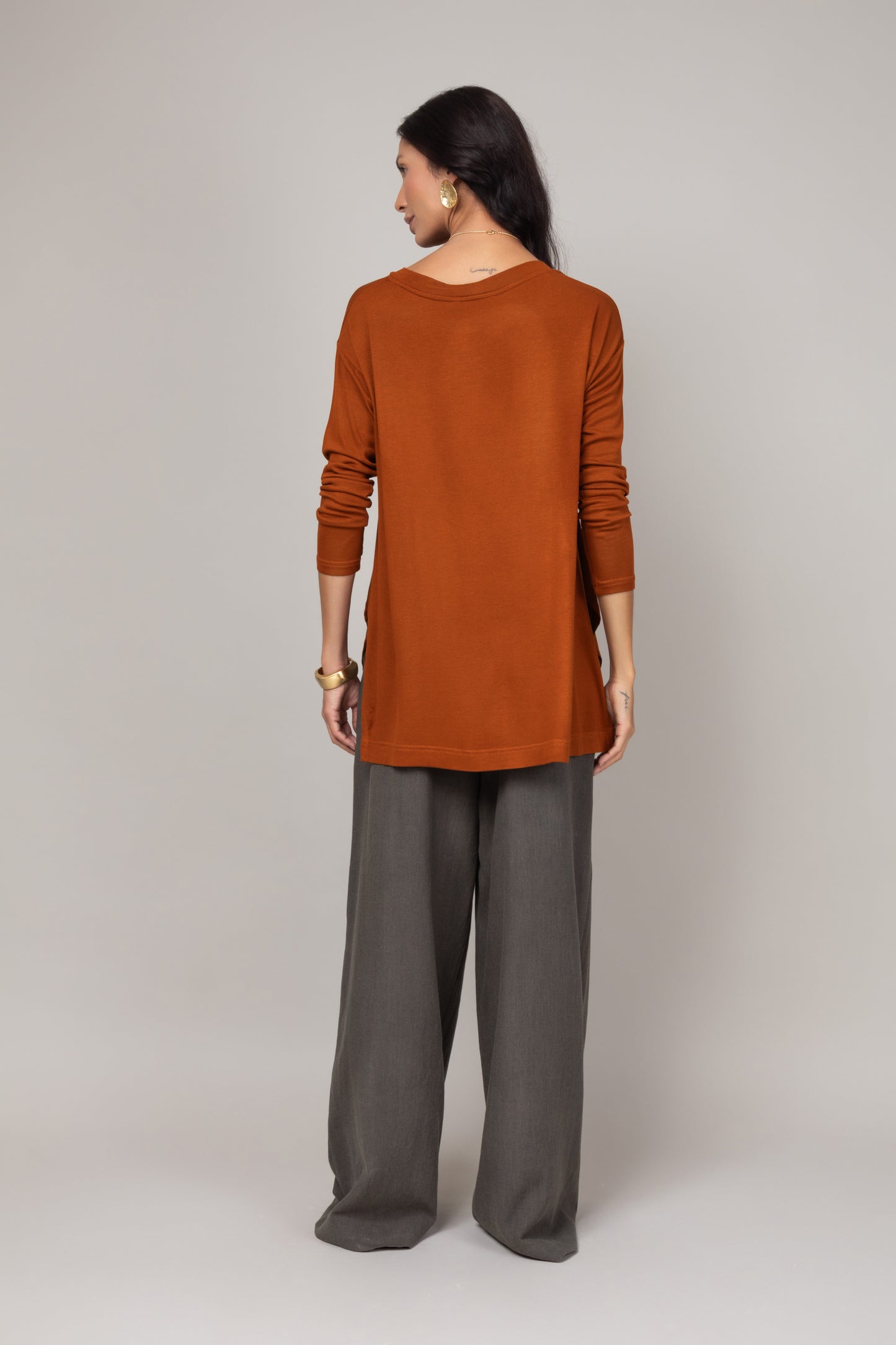 Blusa gola redonda
