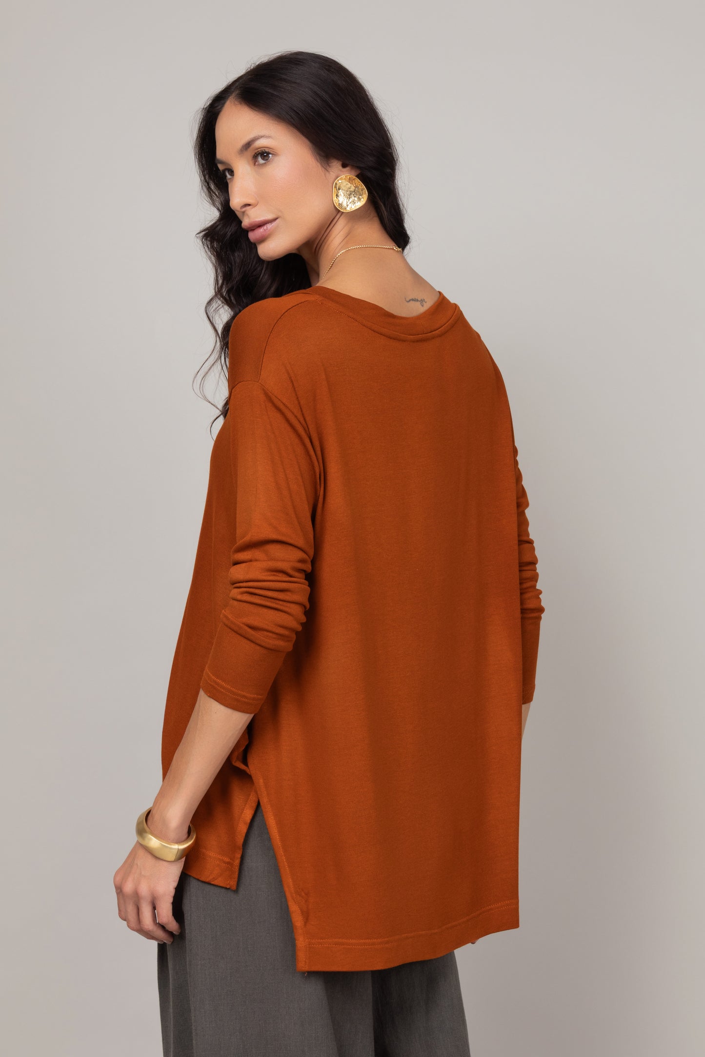 Blusa gola redonda