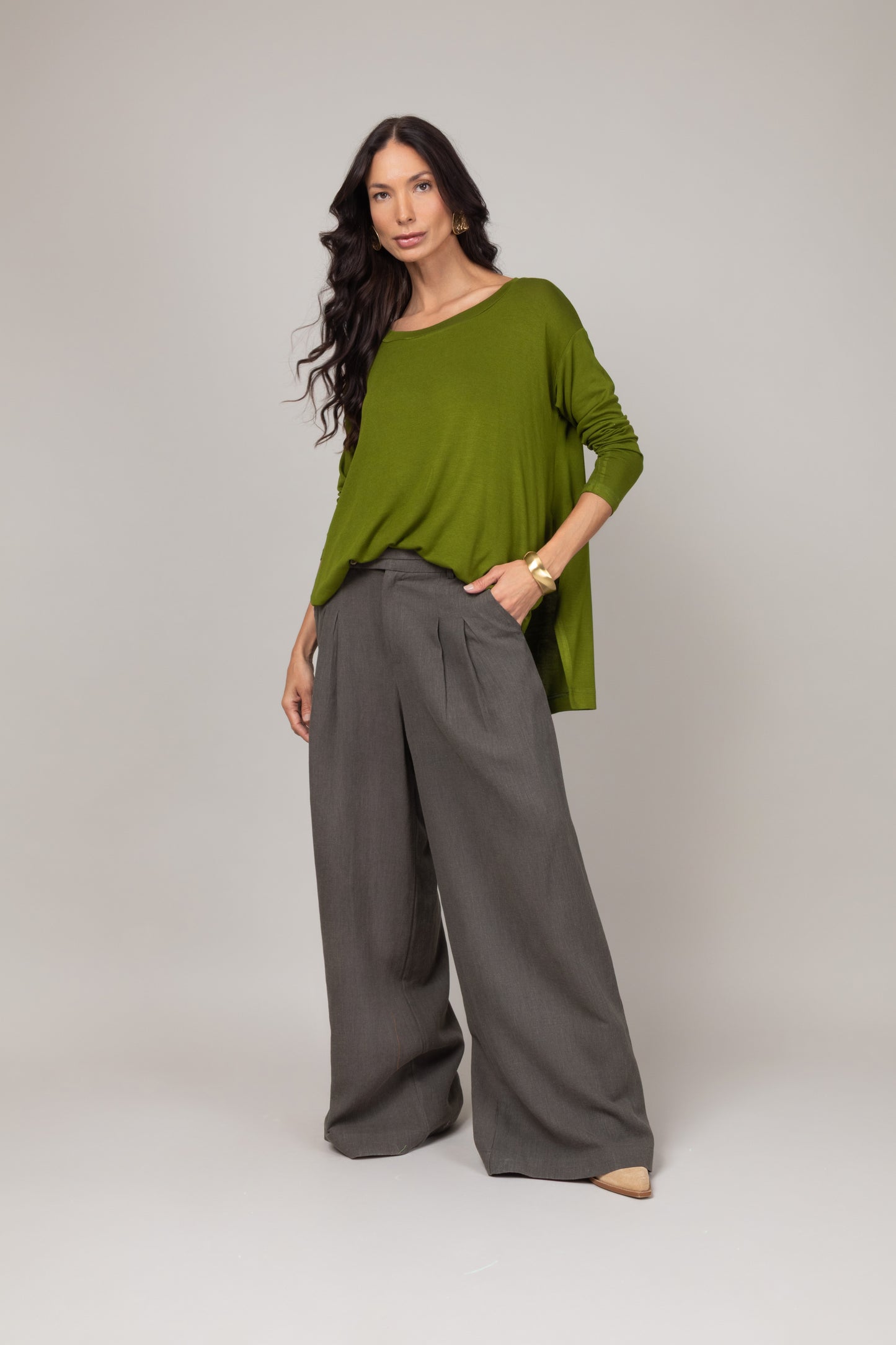 Blusa gola redonda