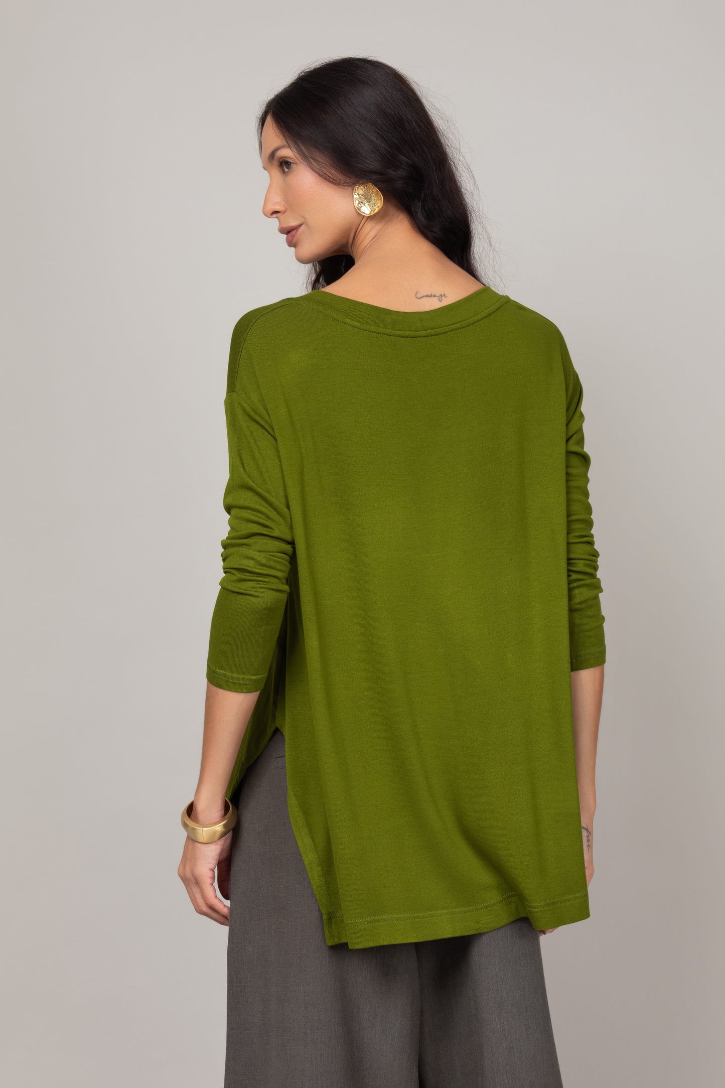 Blusa gola redonda