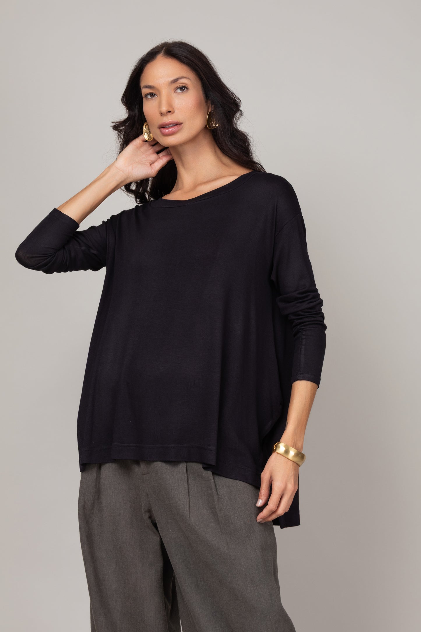 Blusa gola redonda