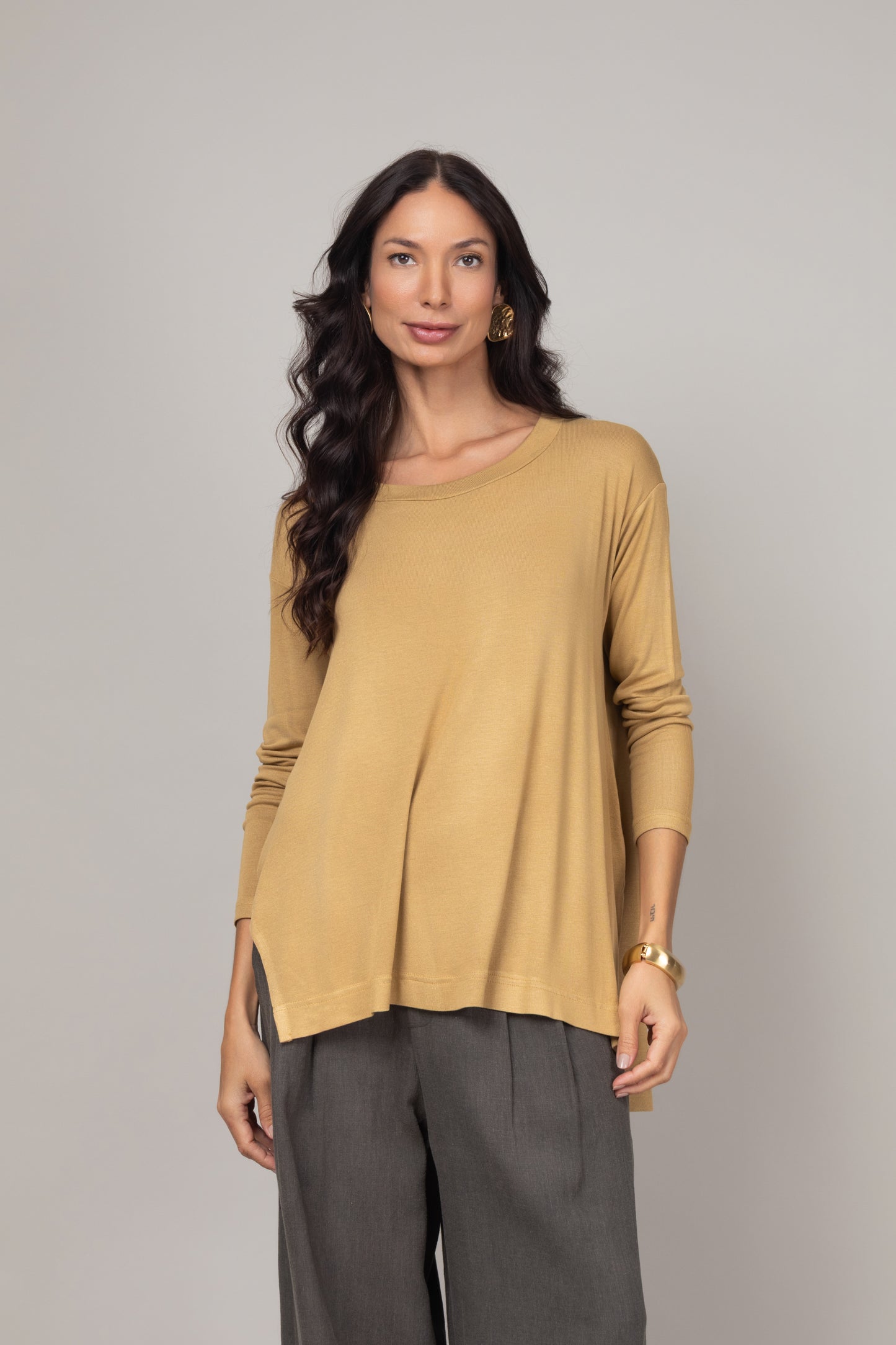 Blusa gola redonda