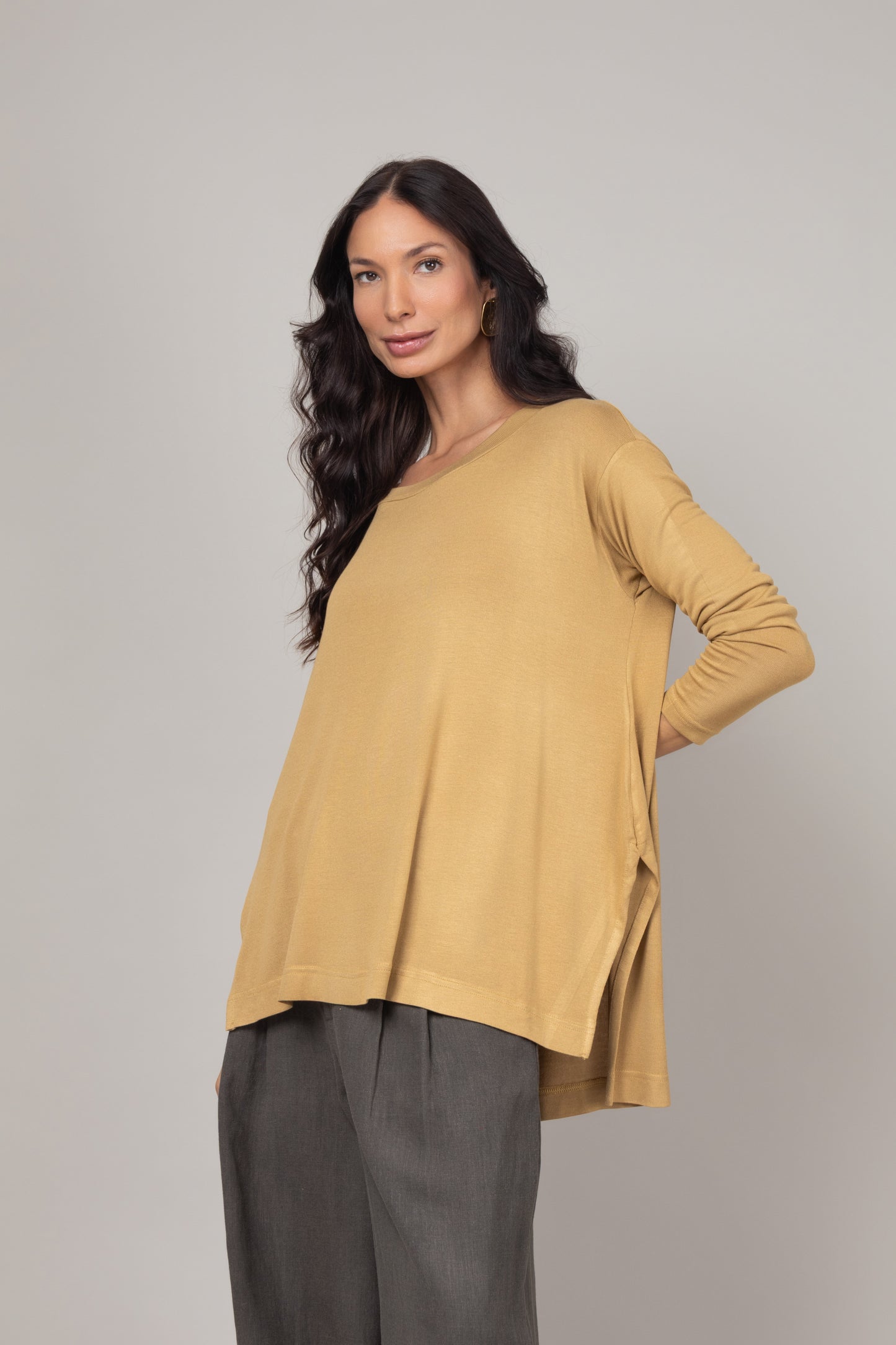 Blusa gola redonda