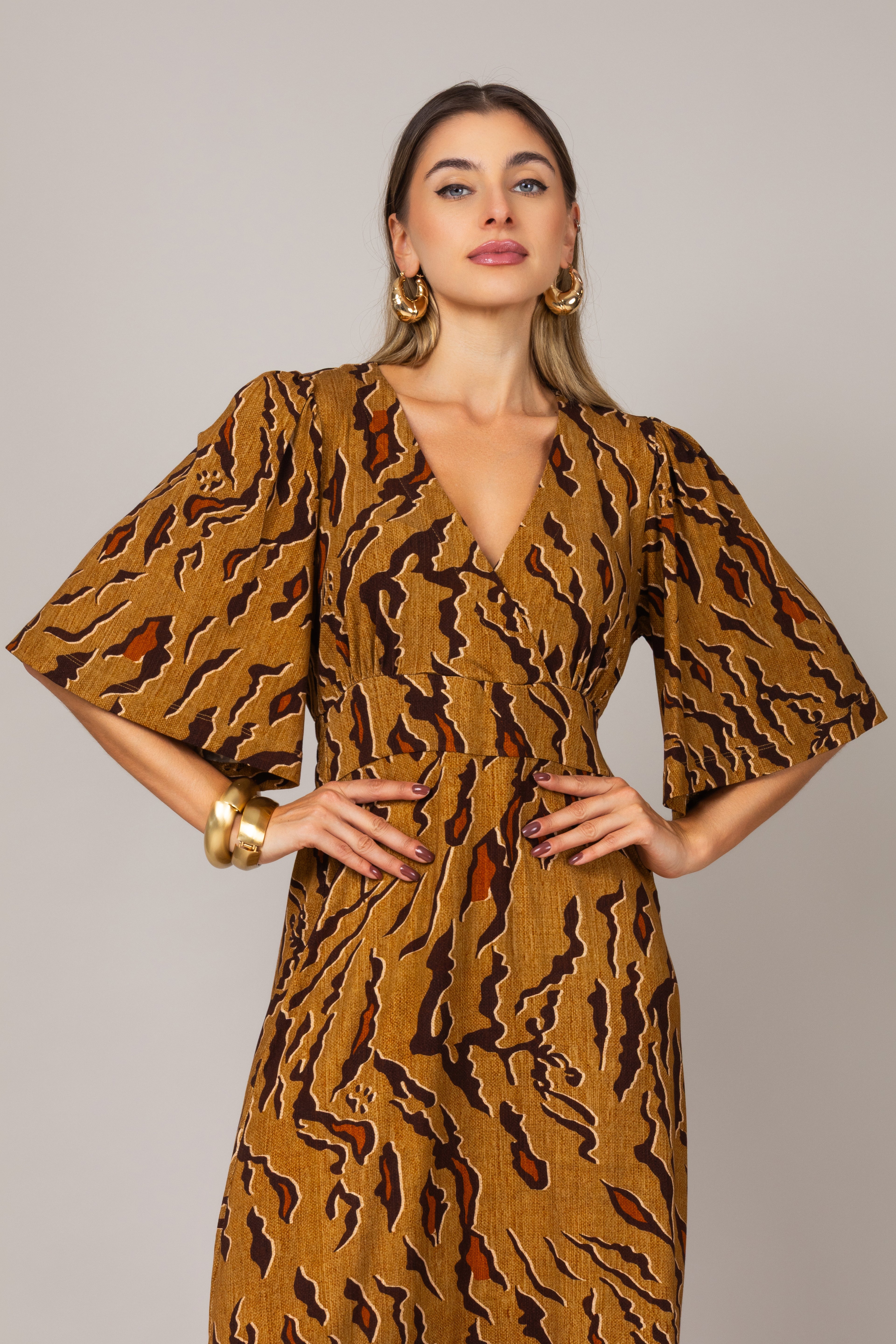 Vestido midi estampado