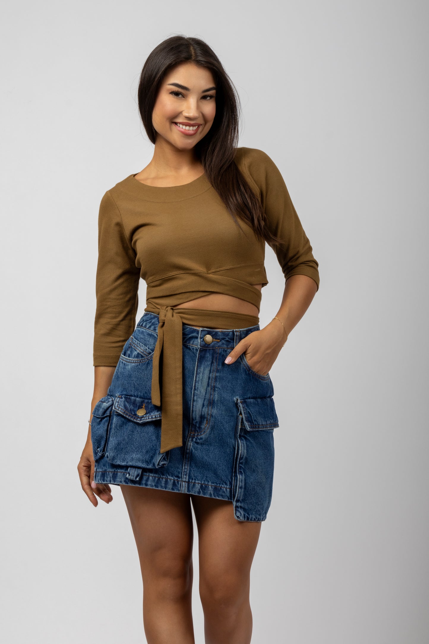 Cropped com amarração