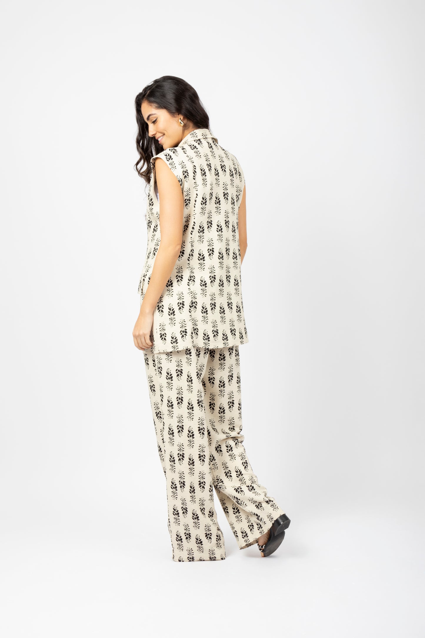 Colete oversized estampado