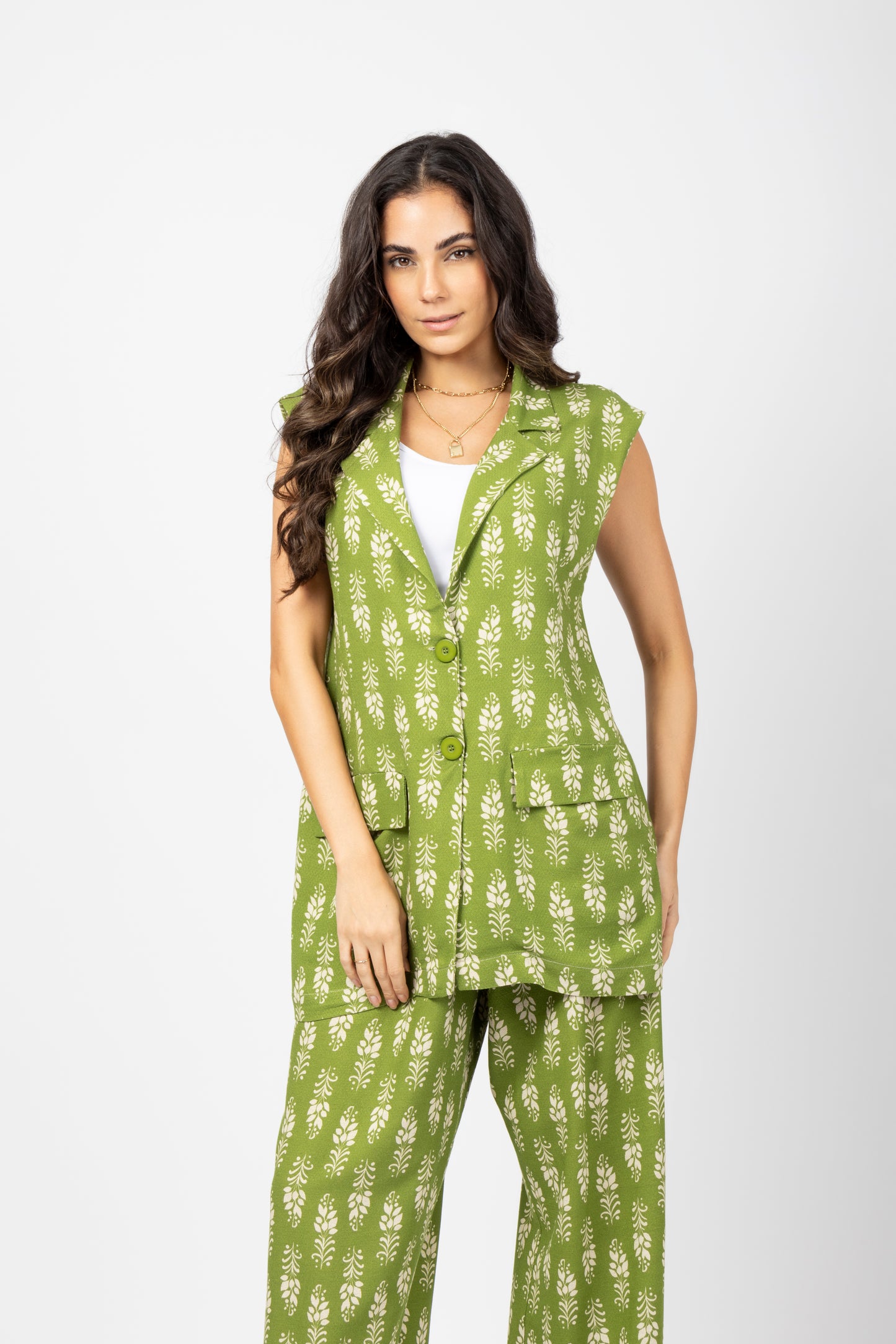 Colete oversized estampado