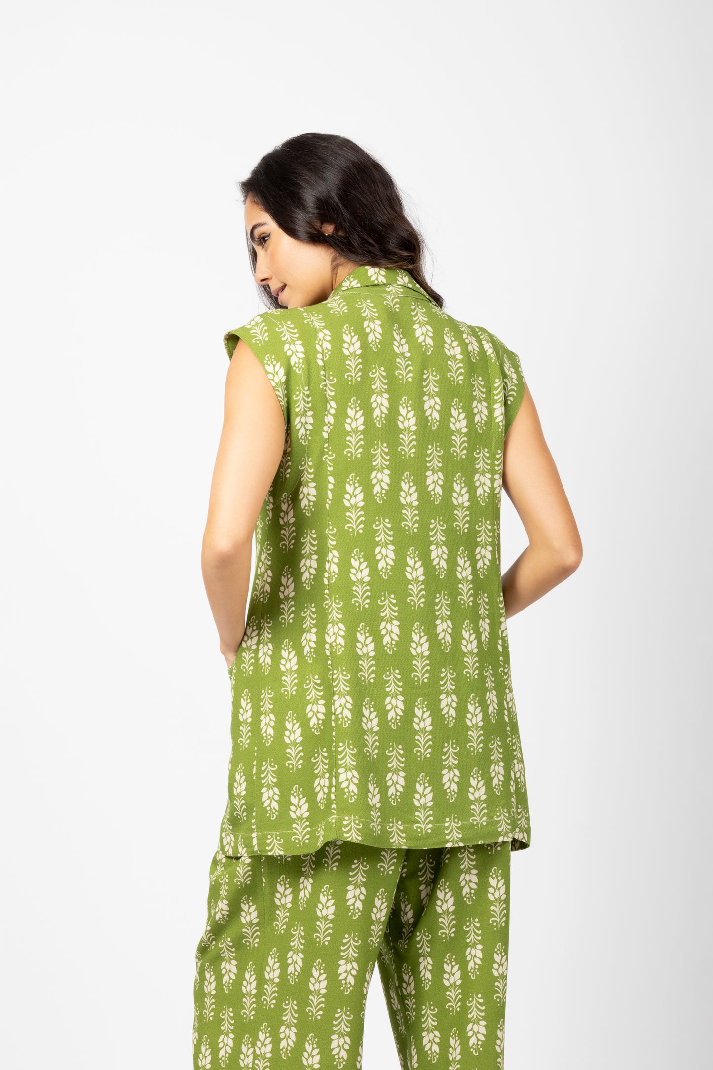 Colete oversized estampado