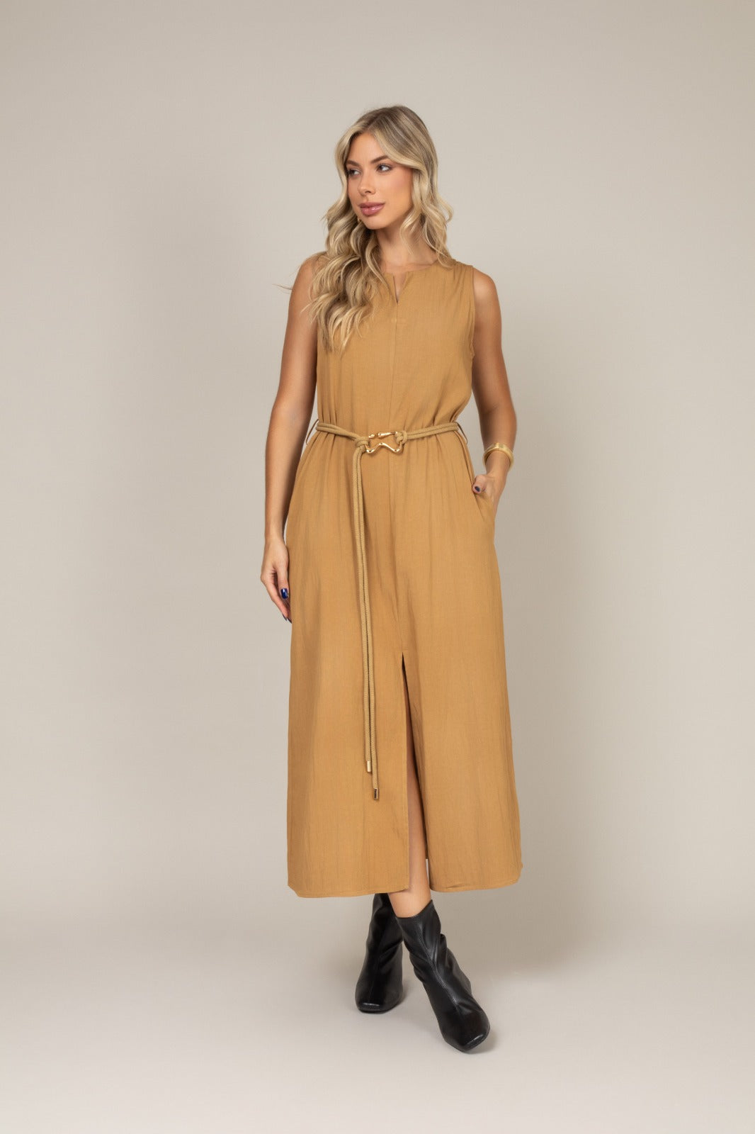 Vestido midi fluido