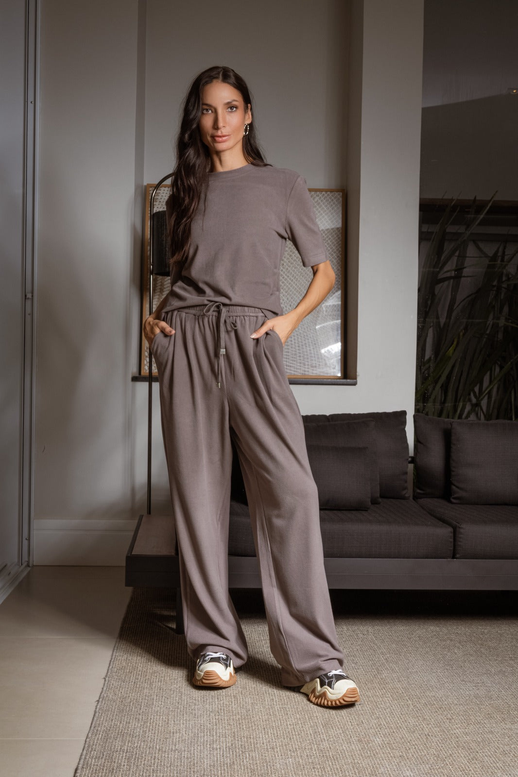 Conjunto em malha microfibra