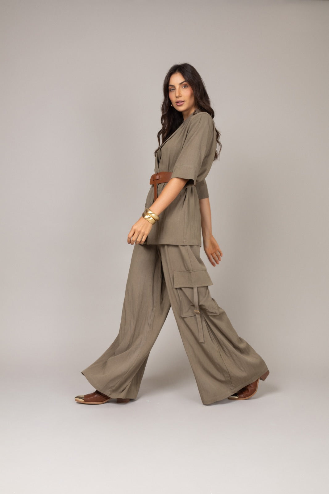 Calça pantalona cargo
