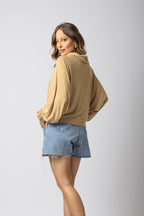 Blusa com gola boba em malha