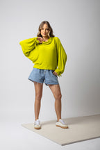 Blusa com gola boba em malha