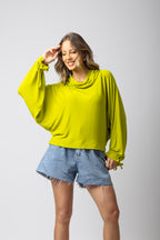 Blusa com gola boba em malha