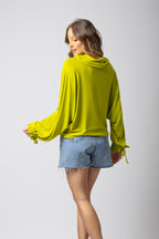 Blusa com gola boba em malha