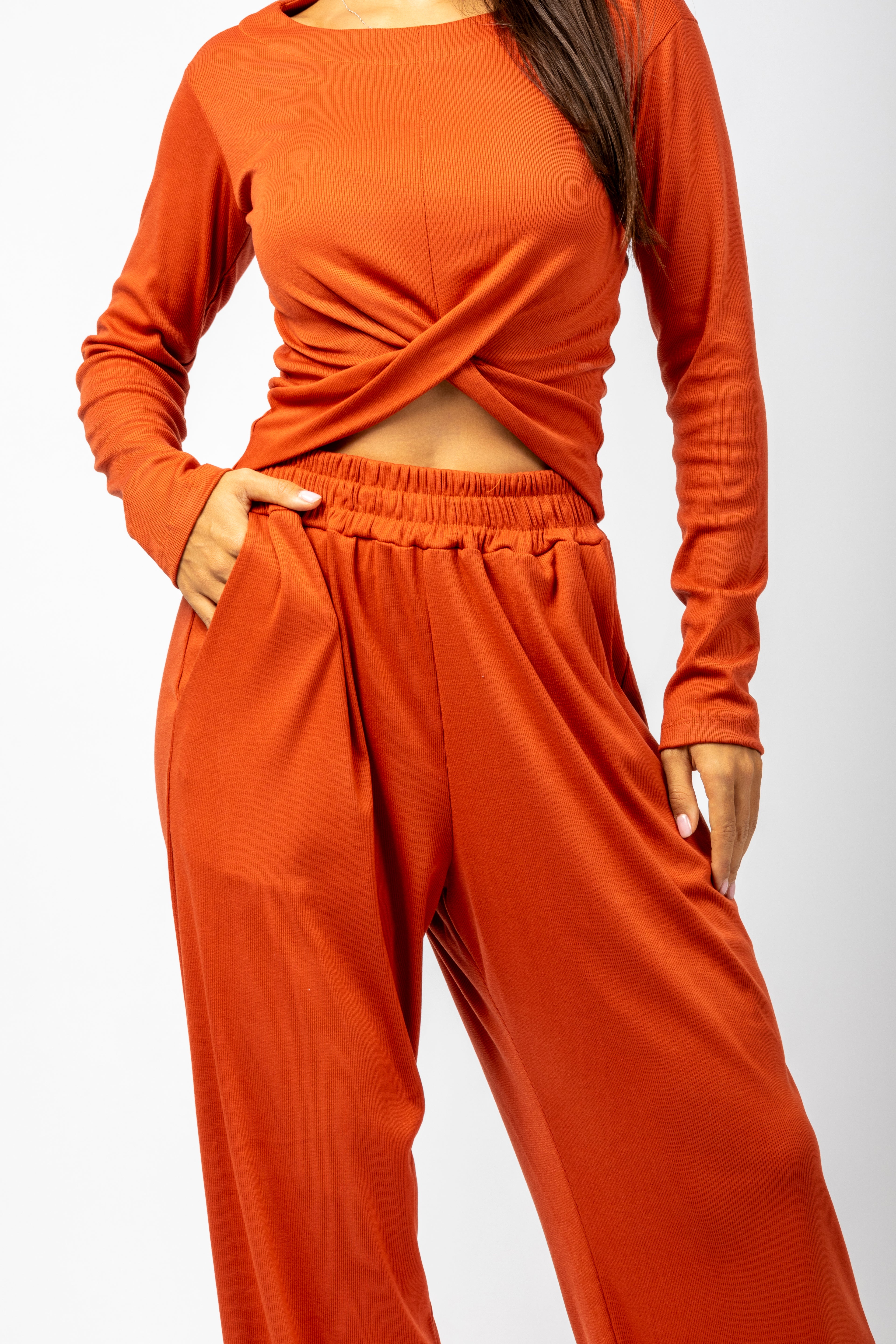 Conjunto de cropped cruzado