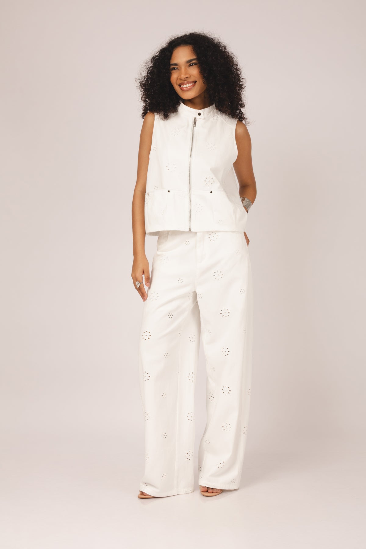 Calça de laise sarjada