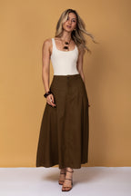 Body básico com alças largas bege - look completo