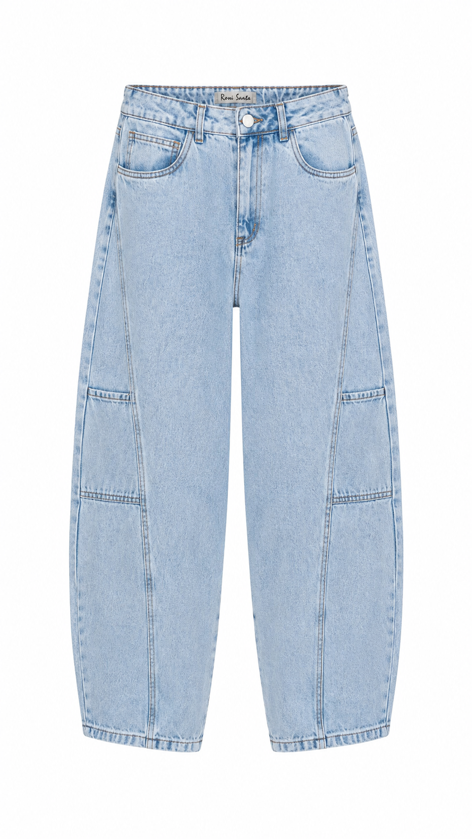 Calça jeans barrel azul