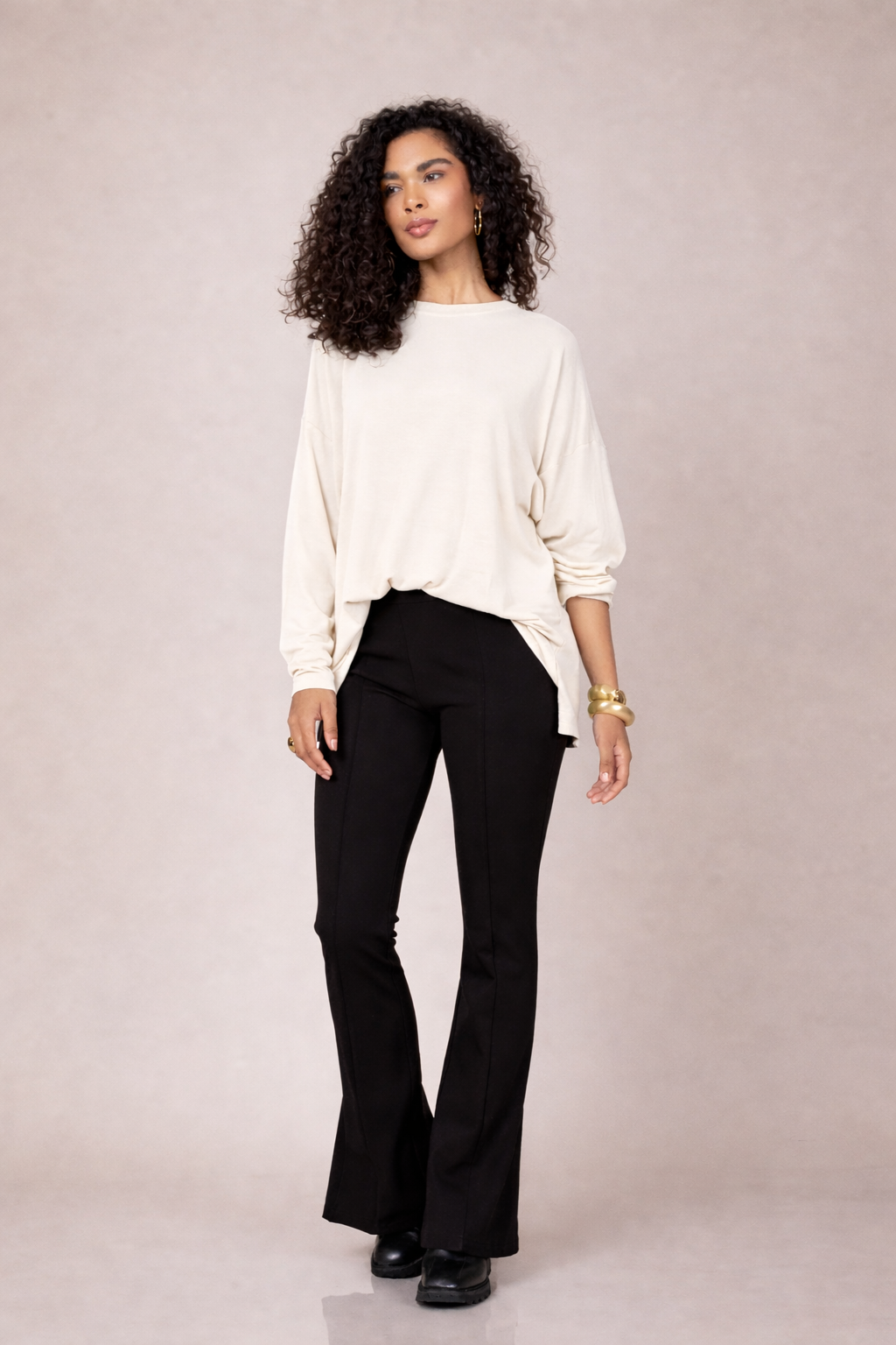 Blusa mullet manga longa