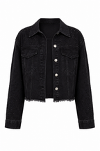 Jaqueta jeans black strass