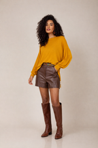Blusa mullet manga longa