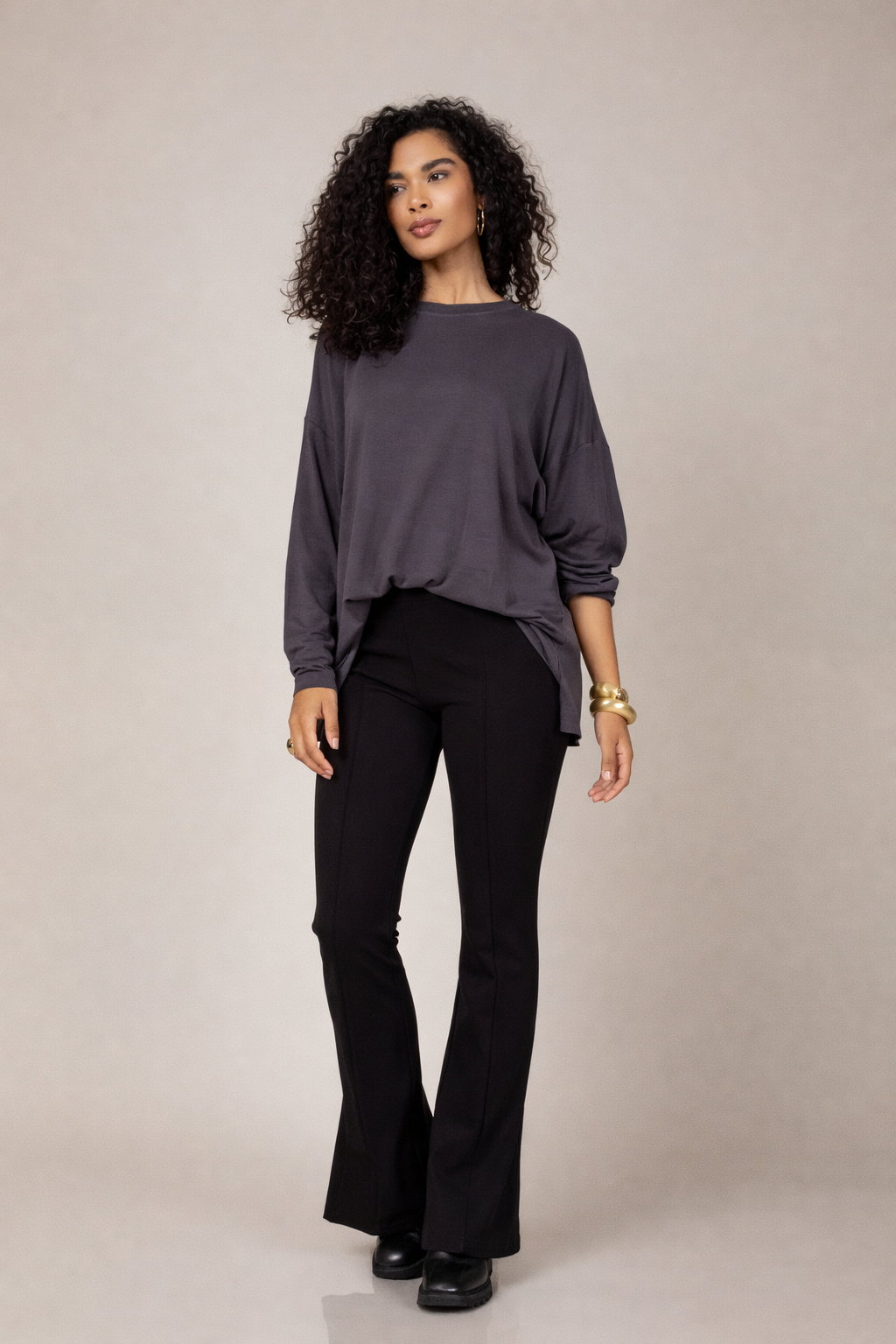 Blusa mullet manga longa