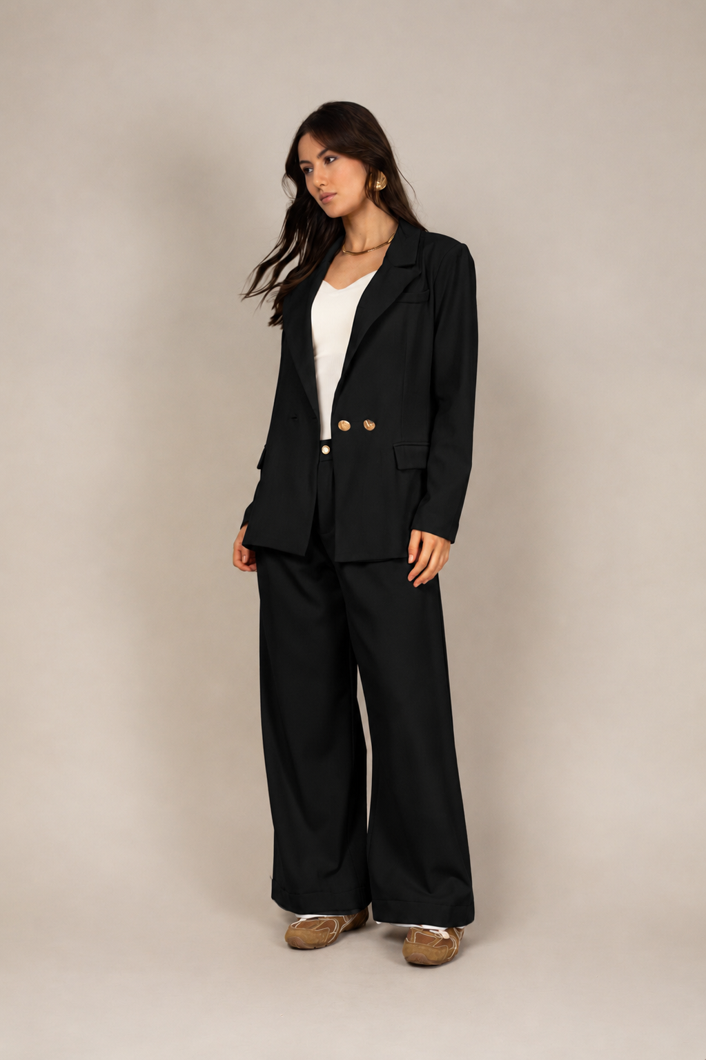Calça de alfaiataria wide leg