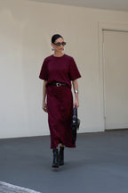 Conjunto de saia em malha