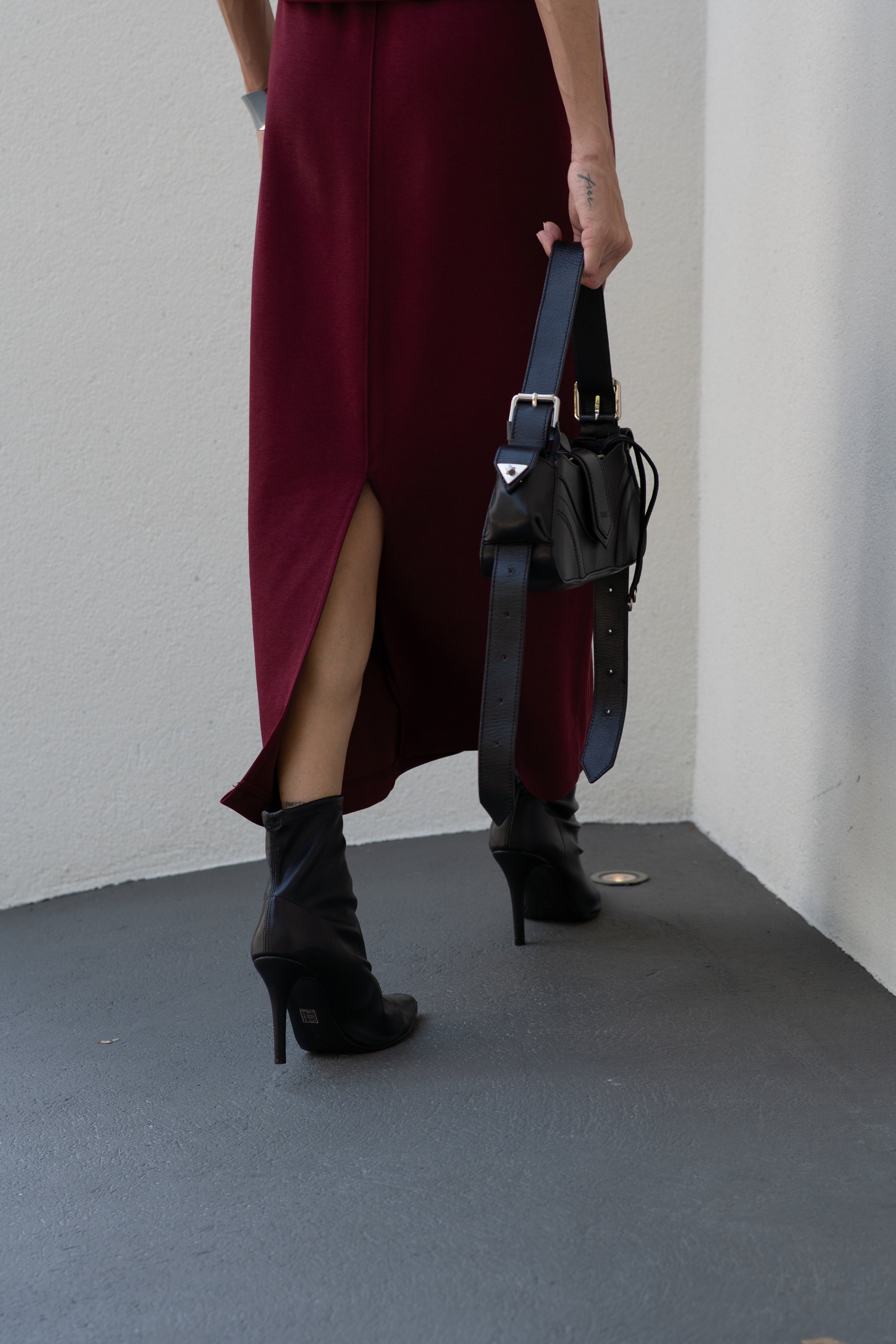 Conjunto de saia em malha