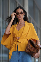Conjunto top e kimono