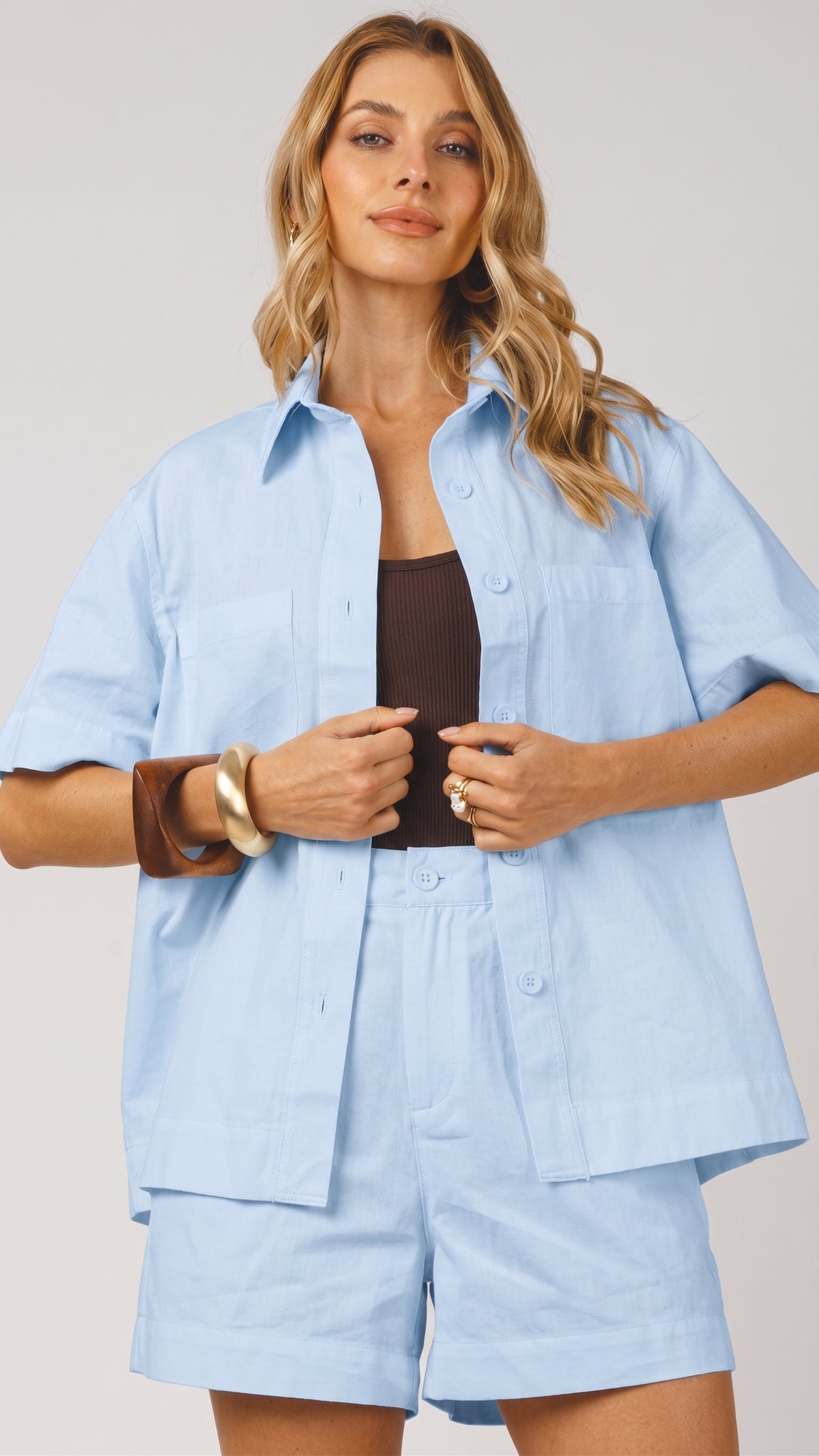 Conjunto camisa manga curta e short