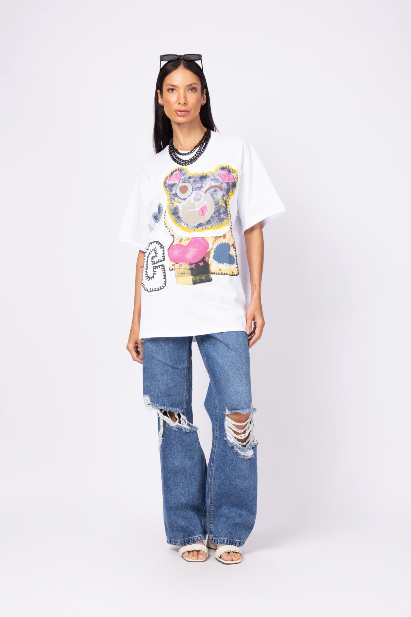T-shirt ursinho oversized