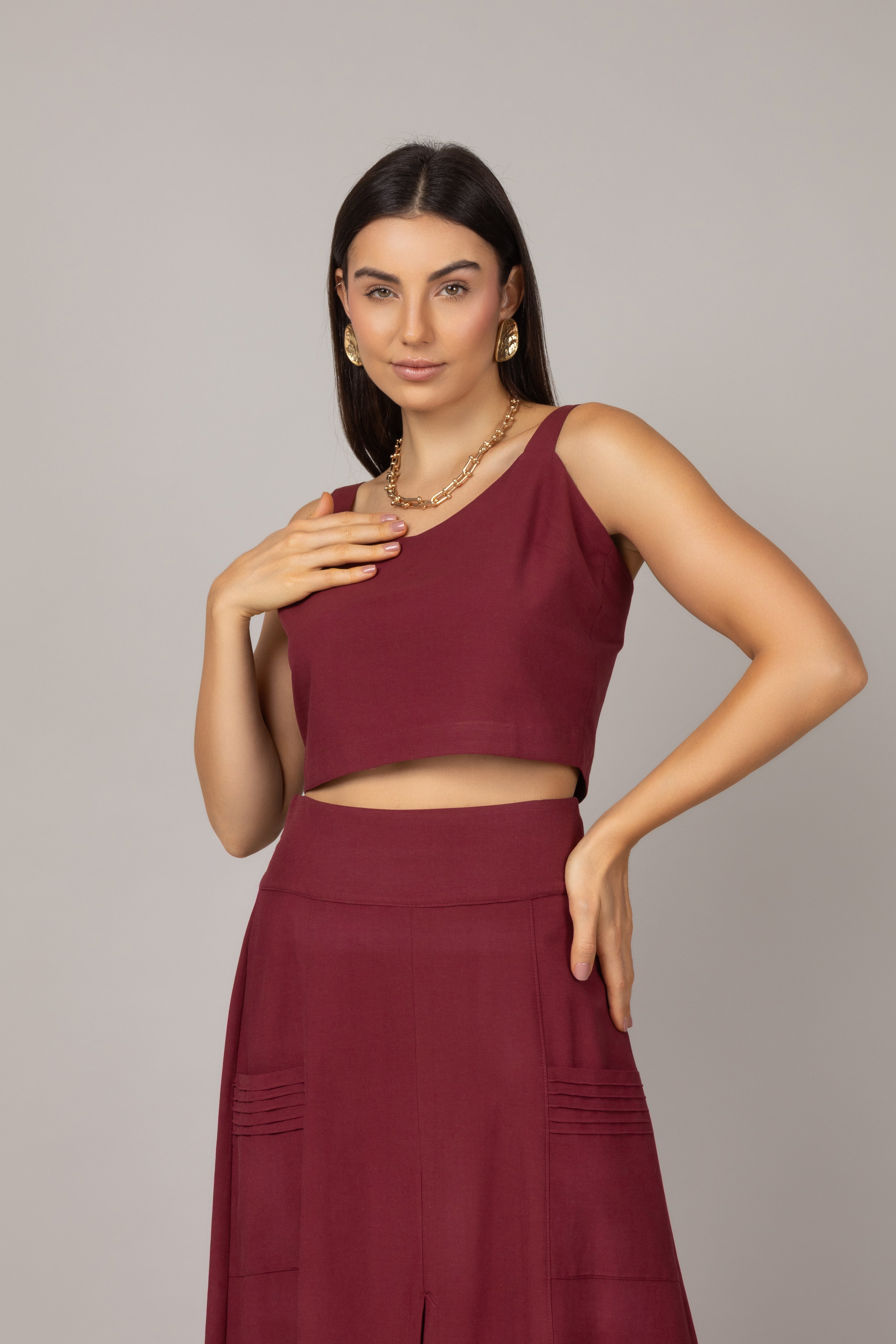 Conjunto de saia midi