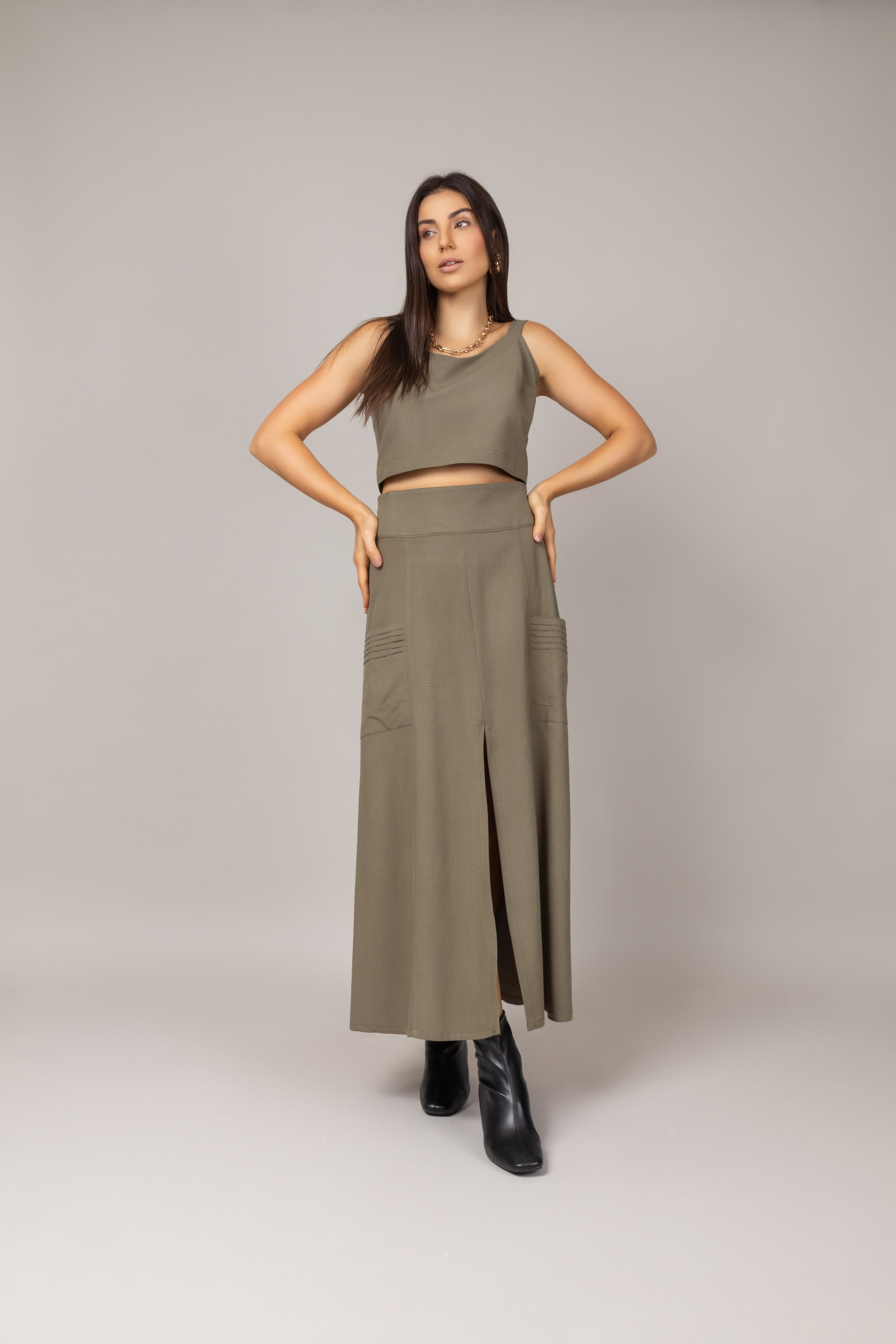 Conjunto de saia midi