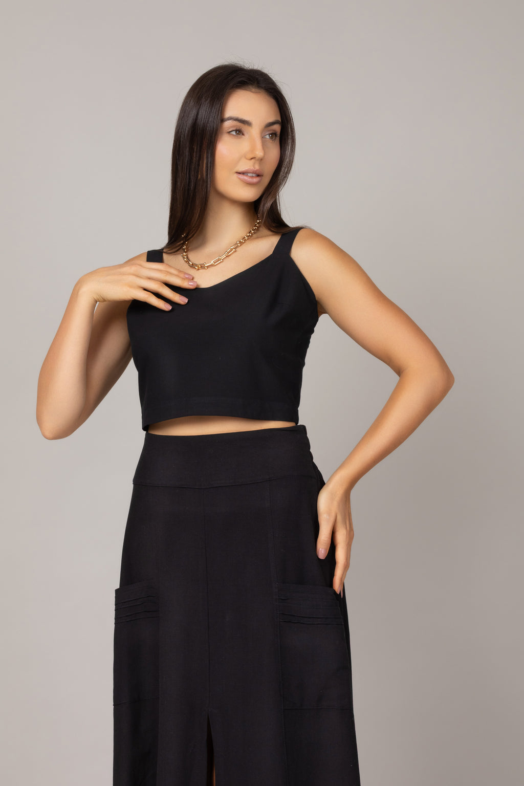Conjunto de saia midi