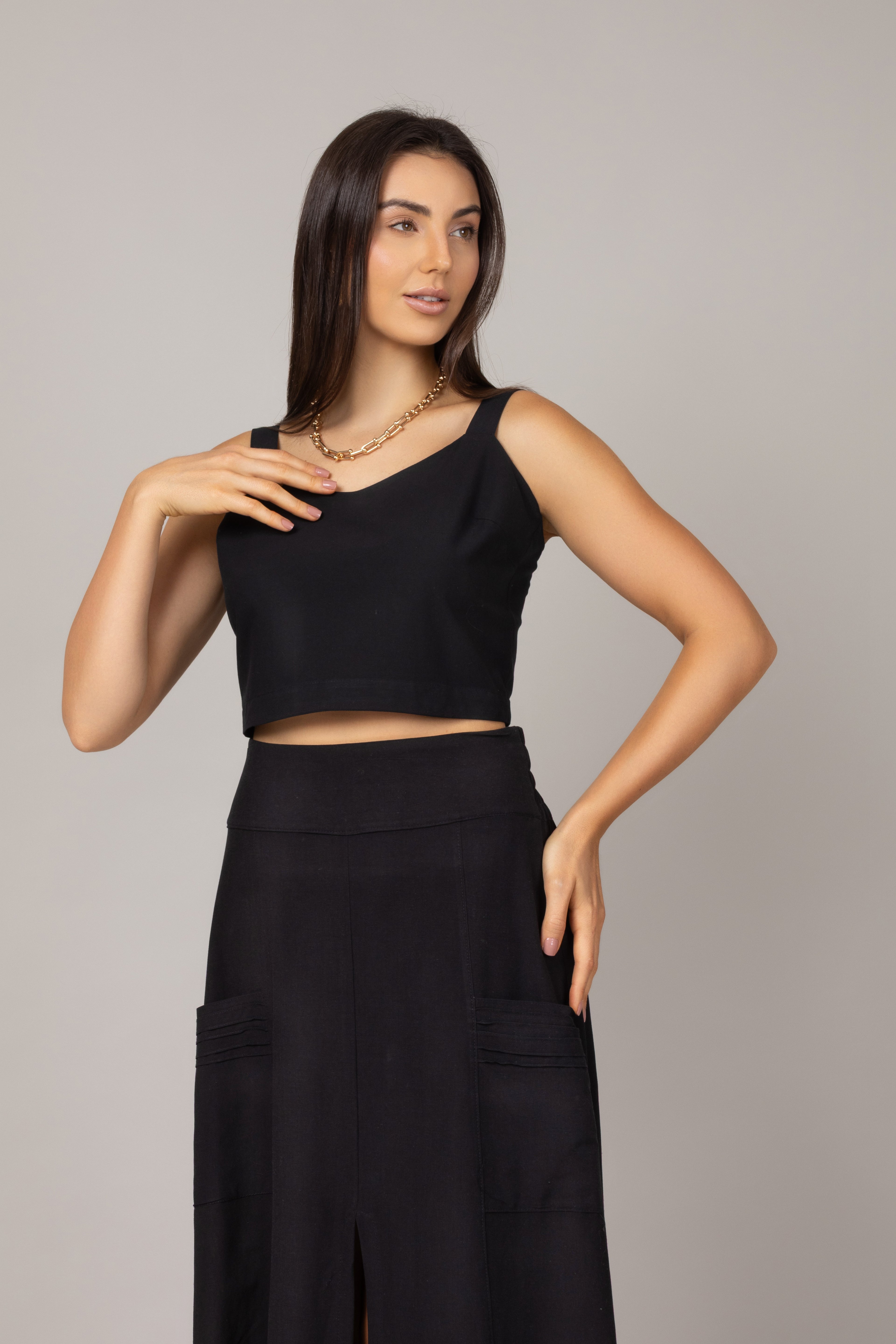 Conjunto de saia midi