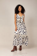 Vestido midi animal print