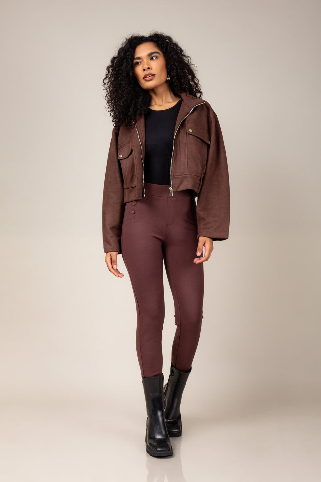 Legging montaria com botões