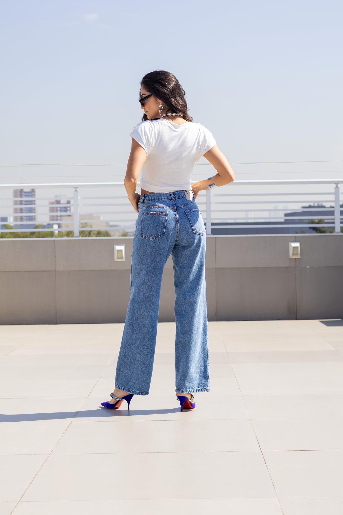 Calça jeans wide leg