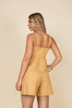 Conjunto alças e short linho