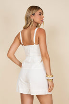 Conjunto alças e short linho